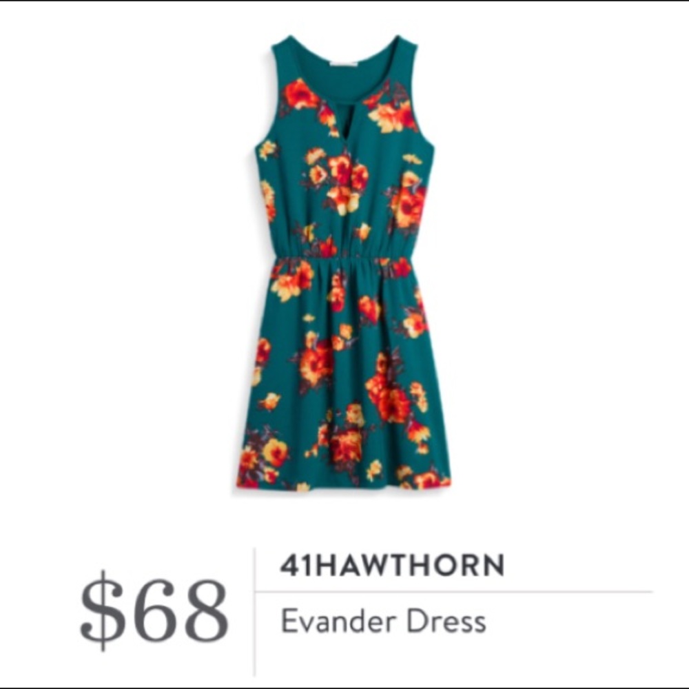 41 Hawthorn 3X Teal Floral sundress